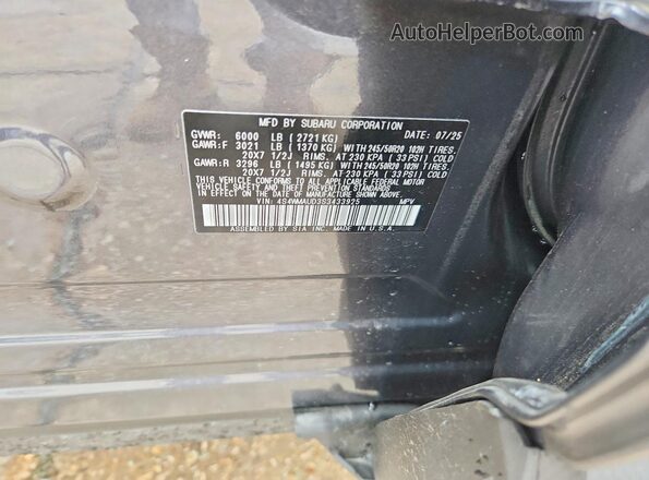 4S4WMAUD3S3433925 2025 SUBARU ASCENT Gray 360 interior view