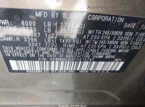4S4WMAUD9P3413797 2023 SUBARU ASCENT Beige Շարժիչի բաժամունքի տեսք