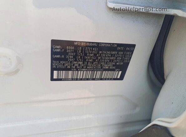 4S4WMAUDXP3435565 2023 SUBARU ASCENT White Вид підкапотного простору