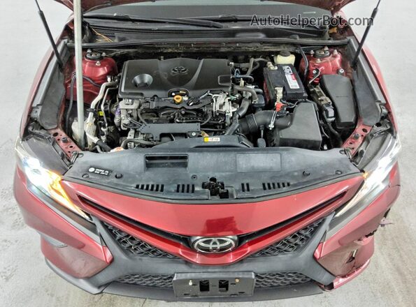 4T1B11HK3JU616749 2018 TOYOTA CAMRY Бордовый Вид задней части салона