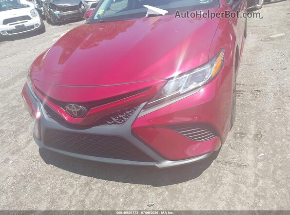 4T1B11HK4JU593546 2018 TOYOTA CAMRY Red Instrument cluster view
