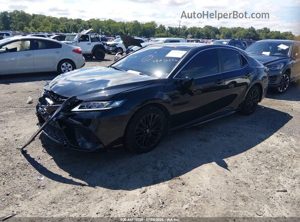 4T1B11HK4KU788872 2019 TOYOTA CAMRY Black წინა მარცხენა ხედი სამი მეოთხედიდან