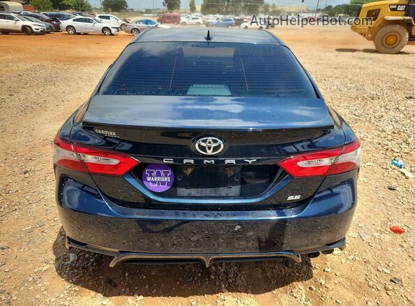 4T1B11HK5KU703389 2019 TOYOTA CAMRY Blue უკანა ხედი