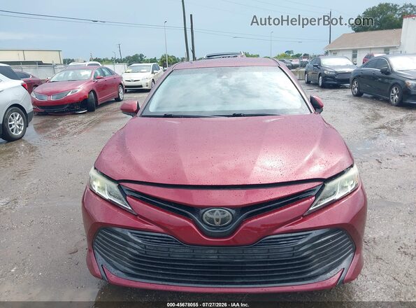 4T1B11HK9KU242553 2019 TOYOTA CAMRY Red Widok zestawu wskaźników