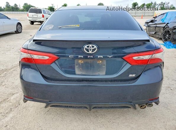 4T1B11HKXJU627621 2018 TOYOTA CAMRY Blue Rear view