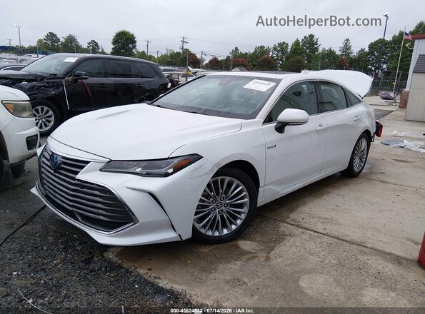 4T1B21FB3KU004259 2019 TOYOTA AVALON HYBRID White წინა მარცხენა ხედი სამი მეოთხედიდან
