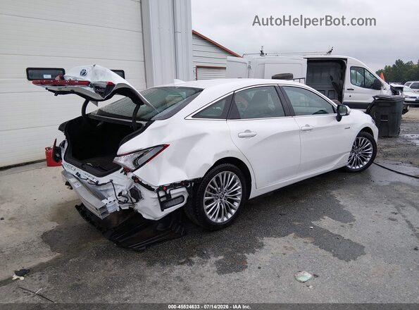 4T1B21FB3KU004259 2019 TOYOTA AVALON HYBRID White უკანა მარჯვენა