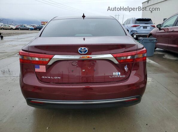 4T1BD1EB4GU051366 2016 TOYOTA AVALON Maroon Rear view