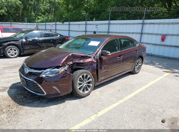 4T1BD1EB9GU056031 2016 TOYOTA AVALON HYBRID Maroon Przód lewy