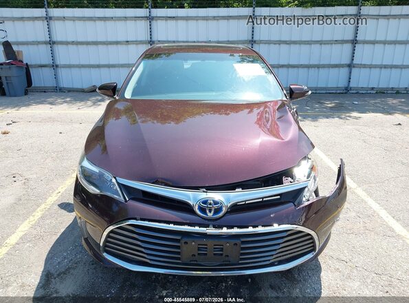 4T1BD1EB9GU056031 2016 TOYOTA AVALON HYBRID Maroon Widok zestawu wskaźników