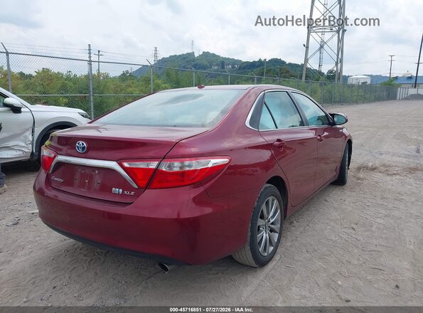 4T1BD1FK1GU190837 2016 TOYOTA CAMRY HYBRID Red Trasero derecho