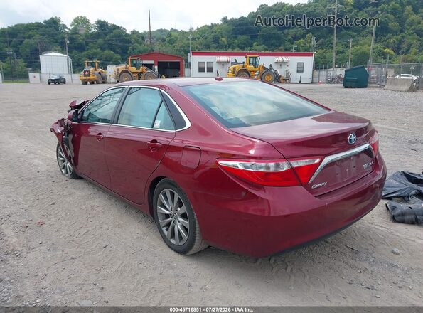 4T1BD1FK1GU190837 2016 TOYOTA CAMRY HYBRID Red Trasero izquierdo