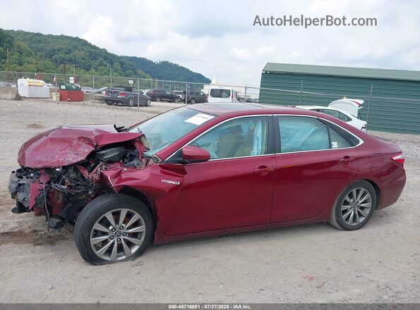 4T1BD1FK1GU190837 2016 TOYOTA CAMRY HYBRID Red 