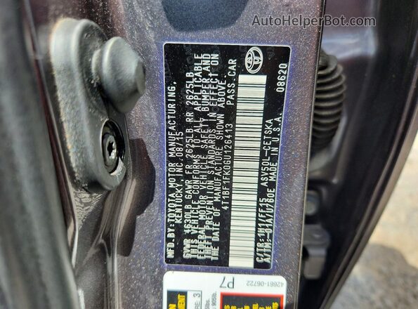 4T1BF1FK0GU126413 2016 TOYOTA CAMRY Charcoal Շարժիչի բաժամունքի տեսք