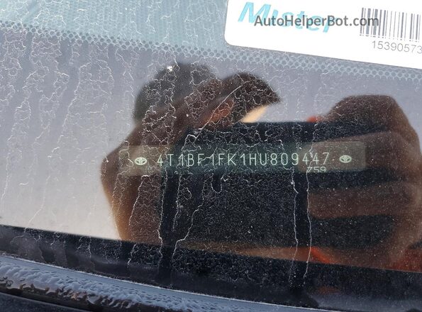 4T1BF1FK1HU809447 2017 TOYOTA CAMRY Black VIN sticker view