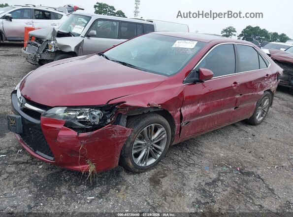 4T1BF1FK1HU812610 2017 TOYOTA CAMRY Бордовый Передняя левая четверть