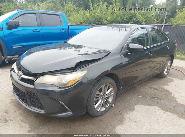 4T1BF1FK2HU433485 2017 TOYOTA CAMRY Black Առջևի ձախ երեք քառորդ տեսարան