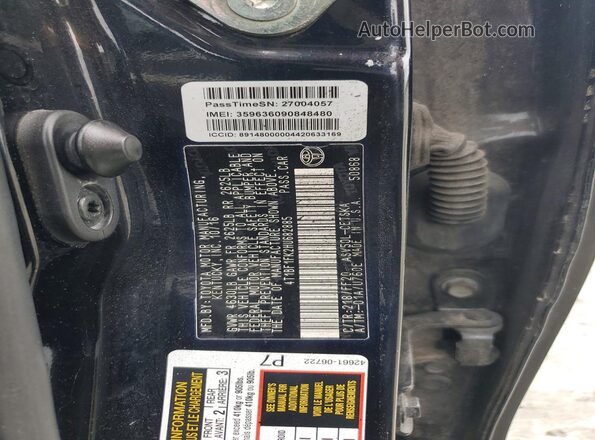 4T1BF1FK2HU682885 2017 TOYOTA CAMRY Black Vista de la etiqueta del VIN