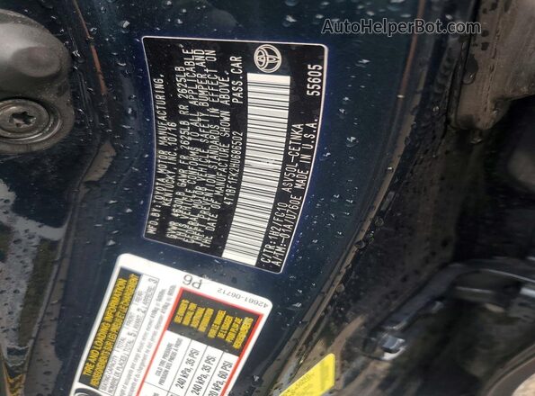 4T1BF1FK2HU686502 2017 TOYOTA CAMRY Black Շարժիչի բաժամունքի տեսք