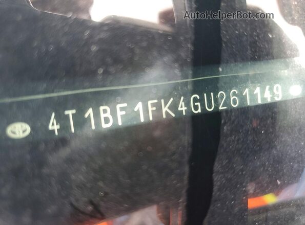 4T1BF1FK4GU261149 2016 TOYOTA CAMRY White Widok naklejki z numerem VIN