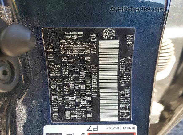 4T1BF1FK6GU568497 2016 TOYOTA CAMRY Black ძრავის განყოფილების ხედი