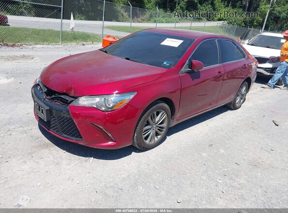 4T1BF1FK7GU535511 2016 TOYOTA CAMRY Red Առջևի ձախ երեք քառորդ տեսարան