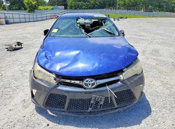 4T1BF1FK7GU604052 2016 TOYOTA CAMRY Blue Front view