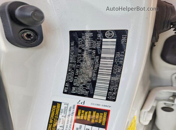 4T1BF1FK8HU734634 2017 TOYOTA CAMRY White VIN կոդի պիտակի տեսք