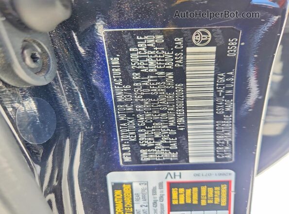 4T1BK1EB3GU220976 2016 TOYOTA AVALON Черный Вид подкапотного пространства