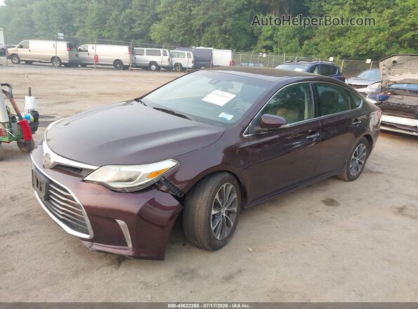 4T1BK1EB3JU282482 2018 TOYOTA AVALON Maroon Передня ліва чверть