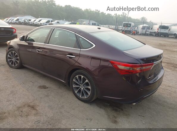 4T1BK1EB3JU282482 2018 TOYOTA AVALON Maroon Задня ліва чверть