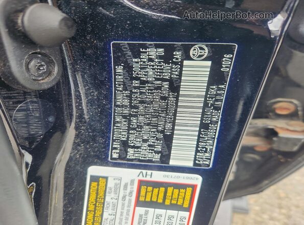 4T1BK1EB4GU235812 2016 TOYOTA AVALON Черный Вид подкапотного пространства