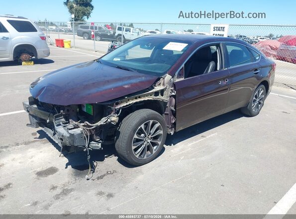 4T1BK1EB4HU244124 2017 TOYOTA AVALON Red Передня ліва чверть