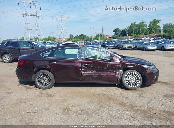 4T1BK1EB5GU214645 2016 TOYOTA AVALON Темно-бордовый Вид задней части салона