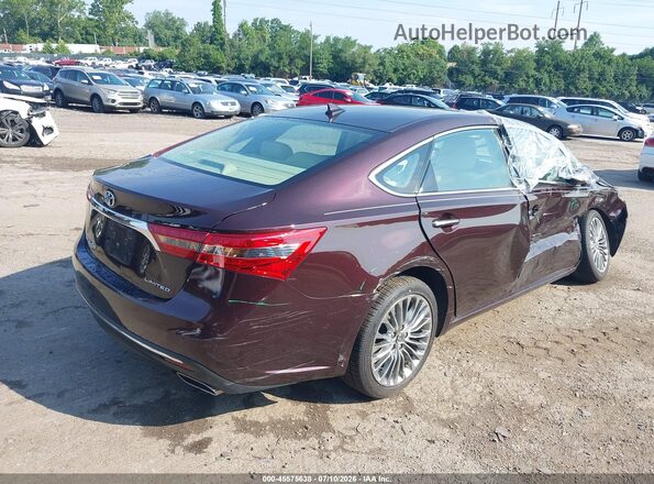 4T1BK1EB5GU214645 2016 TOYOTA AVALON Темно-бордовый Задняя правая четверть