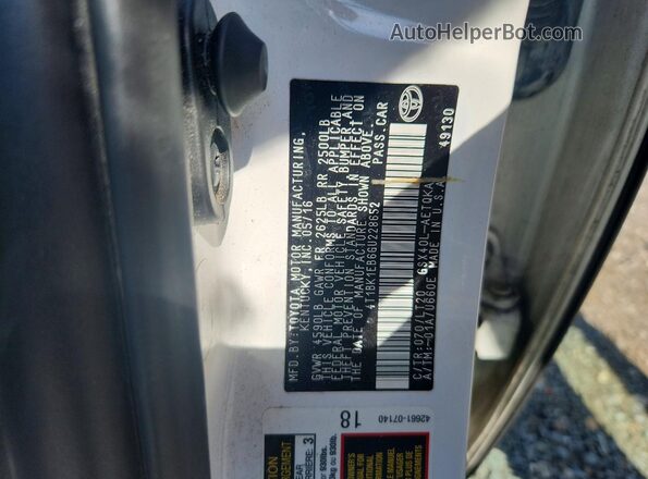 4T1BK1EB6GU228652 2016 TOYOTA AVALON White Widok komory silnika