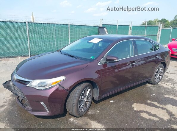 4T1BK1EB6JU284274 2018 TOYOTA AVALON Purple Առջևի ձախ երեք քառորդ տեսարան
