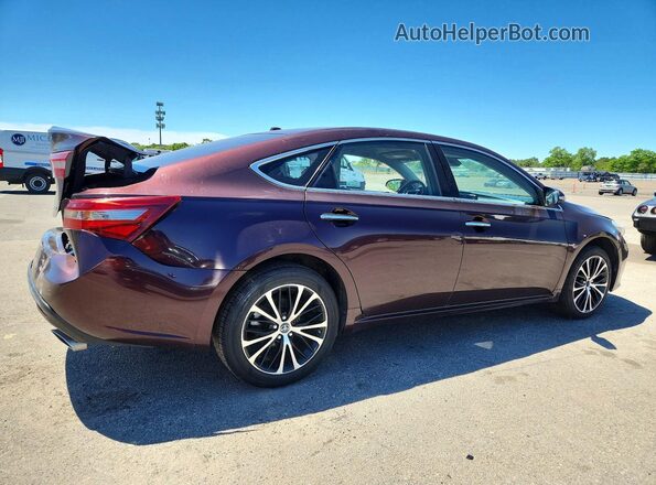 4T1BK1EBXJU284178 2018 TOYOTA AVALON Burgundy უკანა მარჯვენა