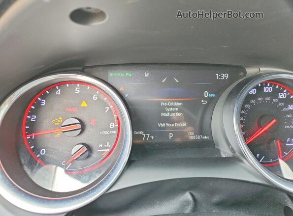 4T1BZ1HK5KU030418 2019 TOYOTA CAMRY White ხელსაწყოთა პანელის ხედი