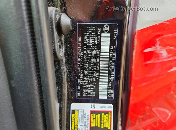 4T1C11AK2LU892485 2020 TOYOTA CAMRY Red Vista del compartimento del motor