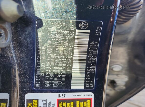 4T1C11AK9LU917267 2020 TOYOTA CAMRY Black Engine compartment view