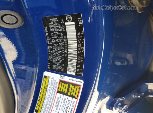 4T1DAACK0SU101984 2025 TOYOTA CAMRY Blue Շարժիչի բաժամունքի տեսք