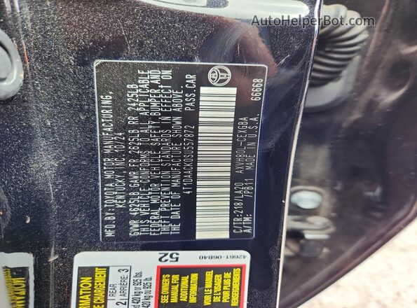 4T1DAACK0SU557872 2025 TOYOTA CAMRY Black Вид підкапотного простору