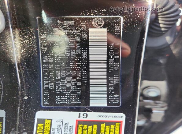 4T1DAACK1SU199620 2025 TOYOTA CAMRY Черный Вид подкапотного пространства