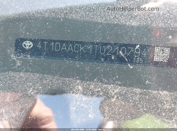 4T1DAACK1TU210794 2026 TOYOTA CAMRY Gray Вид підкапотного простору