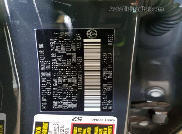 4T1DAACK1TU227451 2026 TOYOTA CAMRY Серый Вид подкапотного пространства