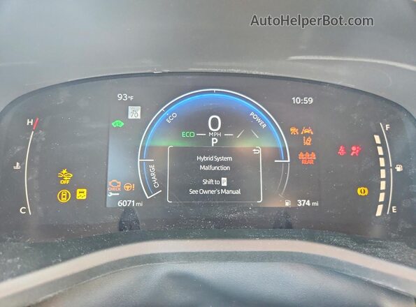 4T1DAACK1TU254956 2026 TOYOTA CAMRY White Вид щитка приладів