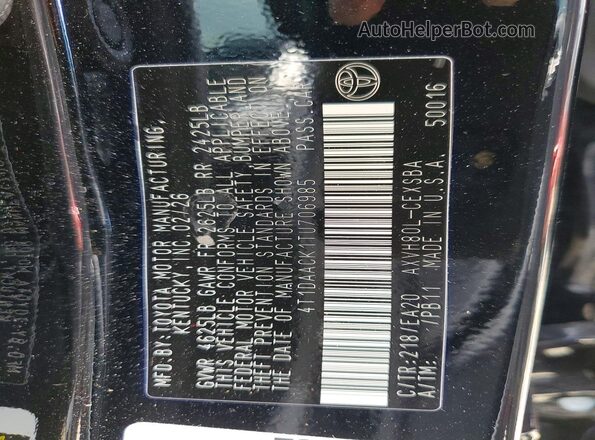 4T1DAACK1TU706985 2026 TOYOTA CAMRY Black Widok komory silnika