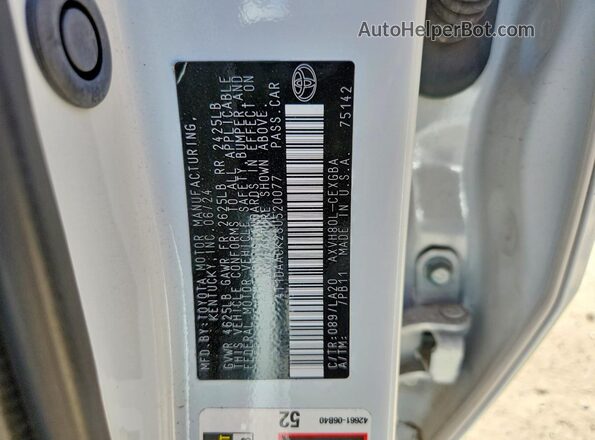 4T1DAACK2SU520077 2025 TOYOTA CAMRY White Вид підкапотного простору