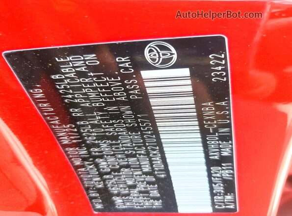 4T1DAACK2TU245571 2026 TOYOTA CAMRY Red ძრავის განყოფილების ხედი